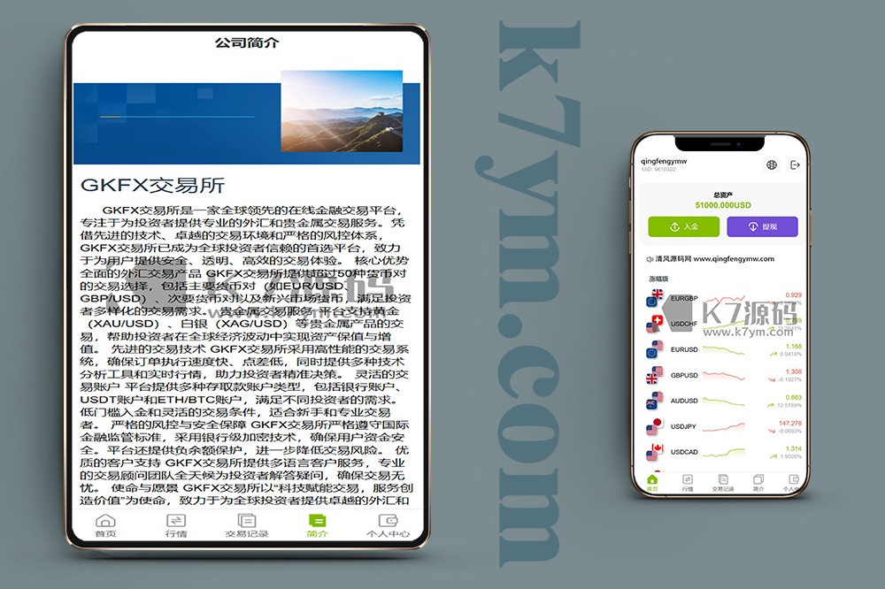 运营版GKFX多语言期货外汇源码/黄金白银贵金属交易源码/前端vue纯源码+后端PHP